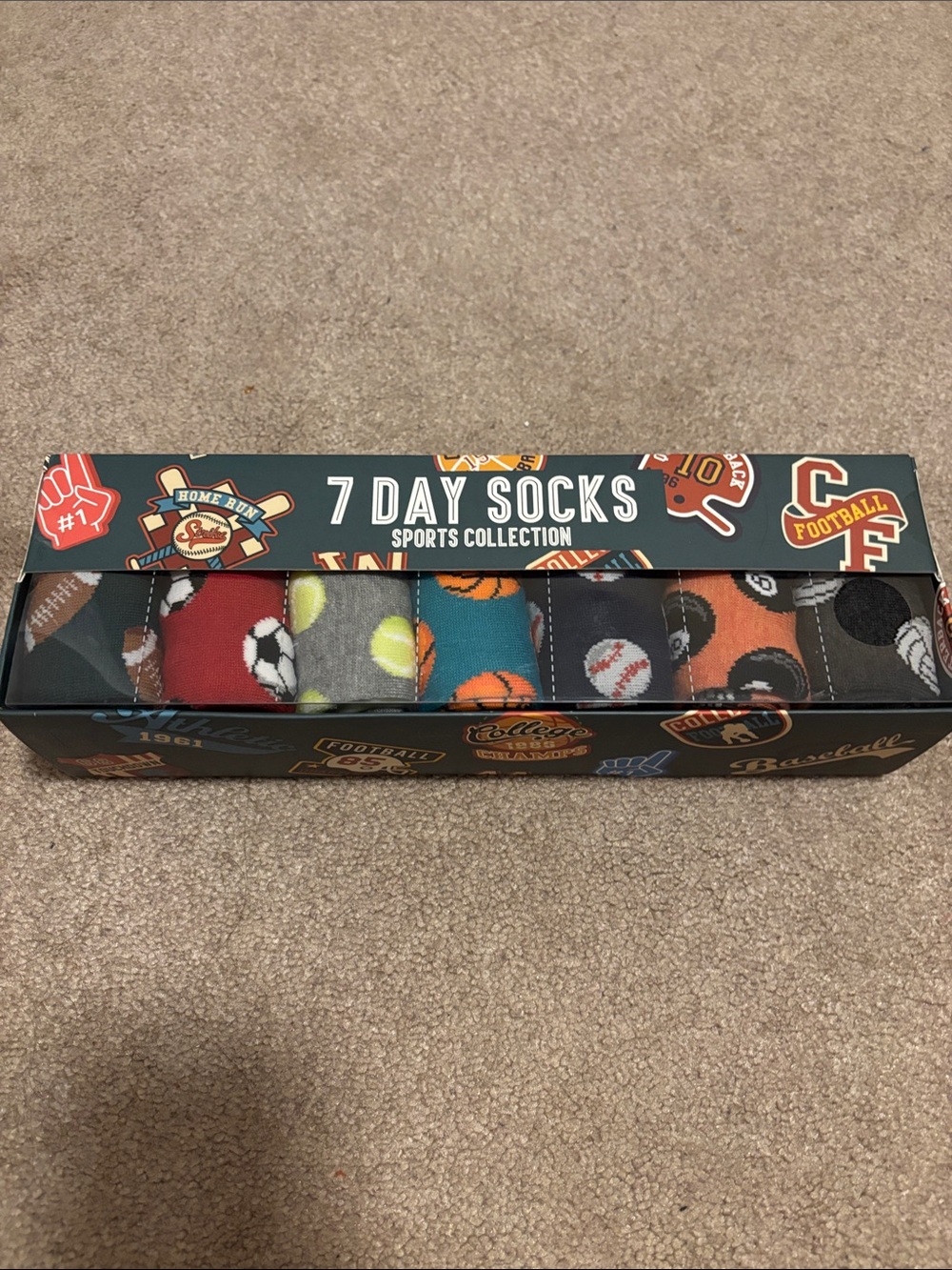 7 Day Sports Socks Pack - Multicolor Athletic Crew Socks